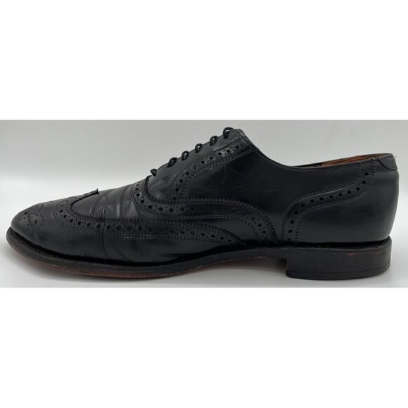 Allen Edmonds Lloyd Black Leather Wingtip Brogue Oxford Dress Shoe Mens 10.5 D main image 10